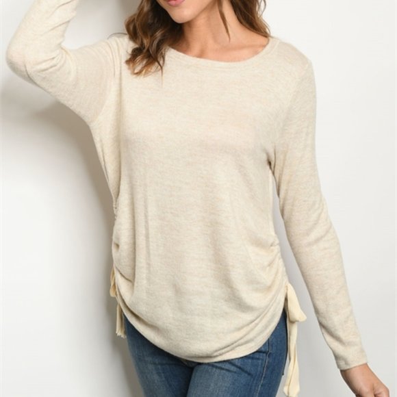 Trend Setter Diva Boutique Tops - Oatmeal cream top